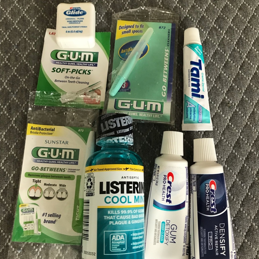 Travel Oral Care Essentials Set with Listerine and Crest
